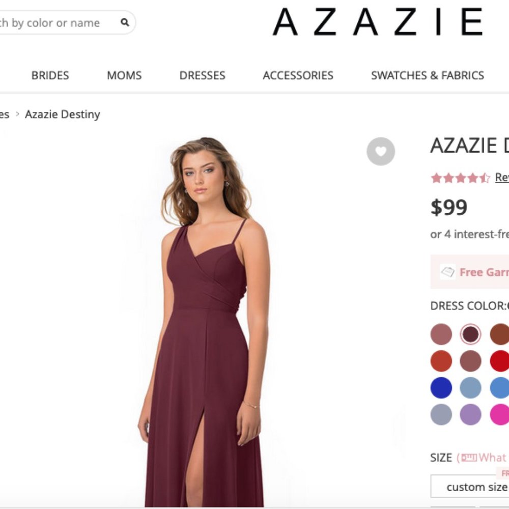 Azazie Destiny Bridesmaids Dress